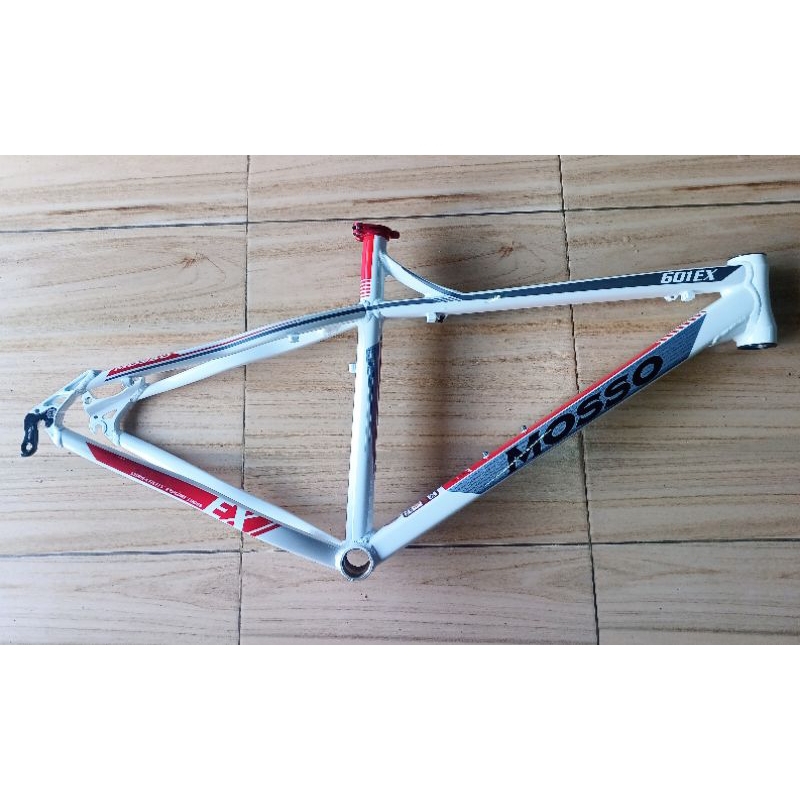 Frame Sepeda MTB MOSSO XC 601EX Alloy Oversize Size 17.5 Second Mulus Putih