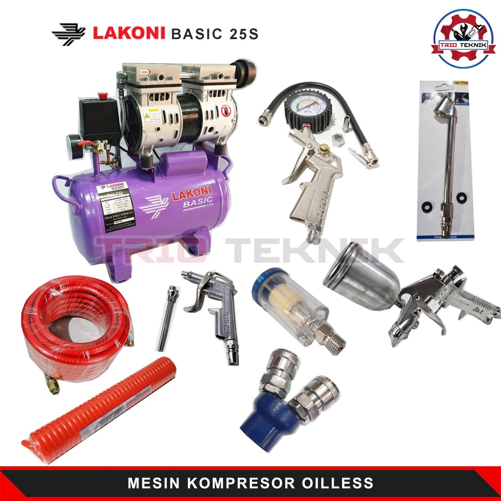 Kompresor Angin Listrik Lakoni Basic 25S Silent Oilless