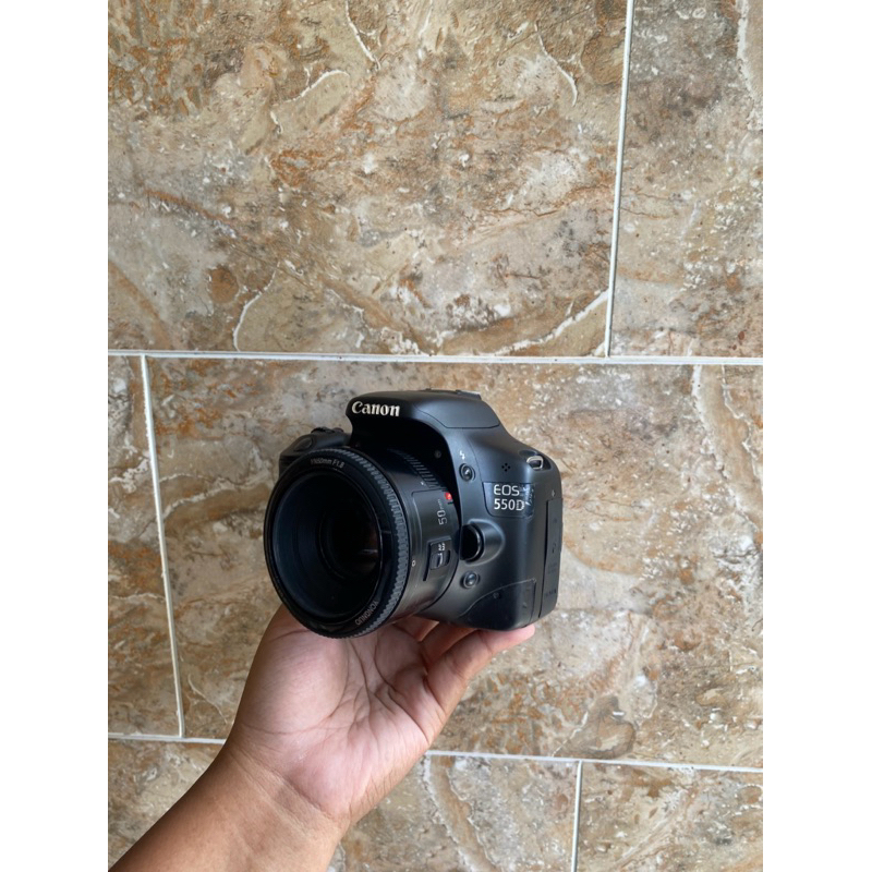 CANON 550D LENSA FIX YONGNUO 50mm HASIL BOKEH FULLSET SIAP PAKAI