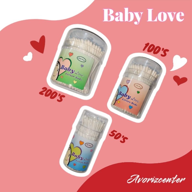 Cotton bud/katembat/korek kuping baby, anak,bayi kemasan pot/tabung isi 200's,100's,50's