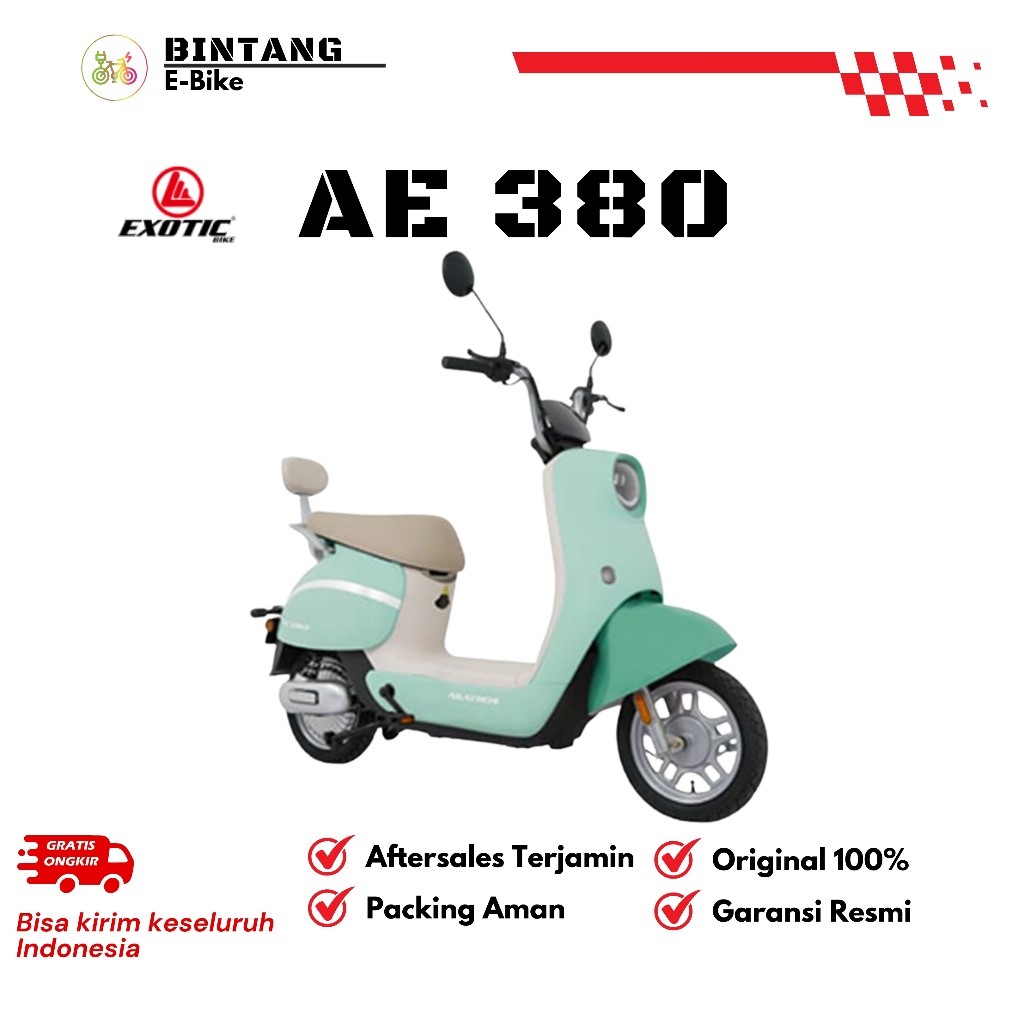 PROMO SEPEDA LISTRIK EXOTIC AE 380 | 500 Watt, Keyless Feature