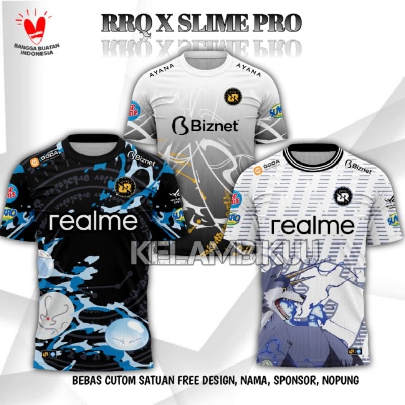 JERSEY GAMING RRQ X SLIME PRO 2025/BAJU KAOS RRQ X SLIME PRO MURAH TERBARU/JERSEY GAMERS RRQ CUSTOM