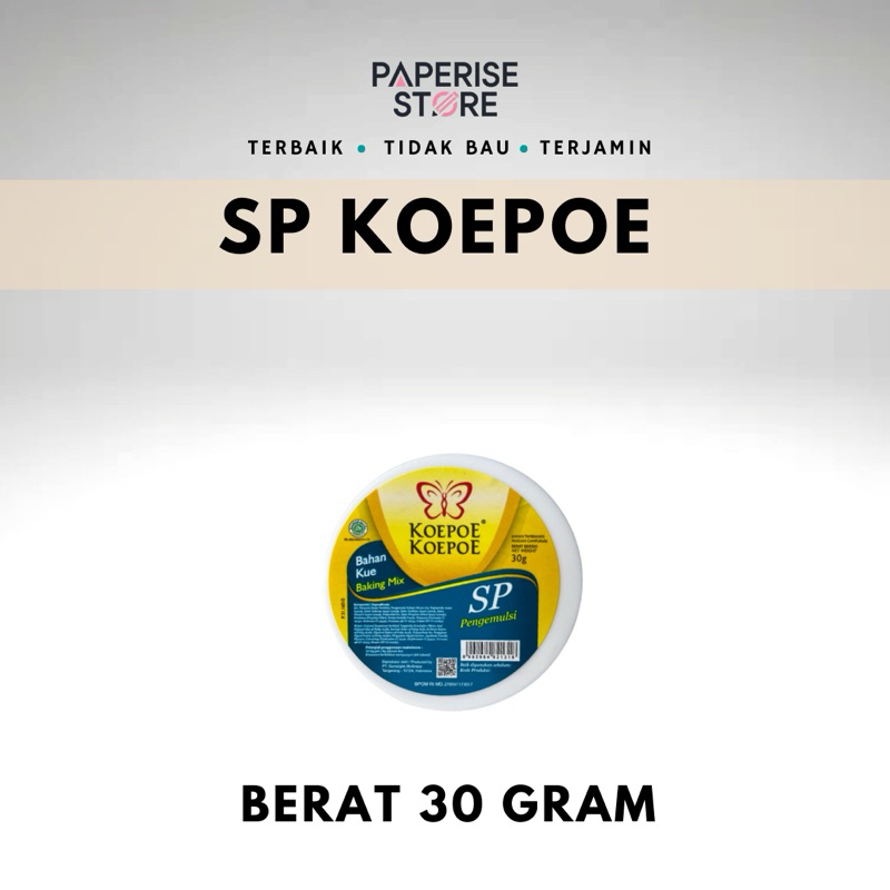 

SP Koepoe Koepoe 30 gram Baking Mix Pengemulsi Pelembut Kue Kupu Original Halal BPOM