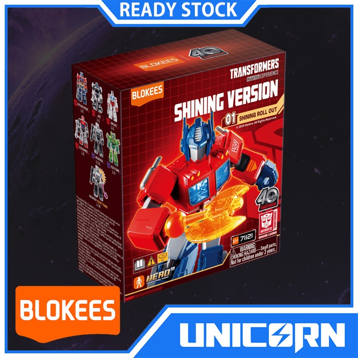 Transformers Shining Led Version 1 Ecer Satuan [Blokees] Optimus Prime / Jazz / Ratchet / Cliffjumpe