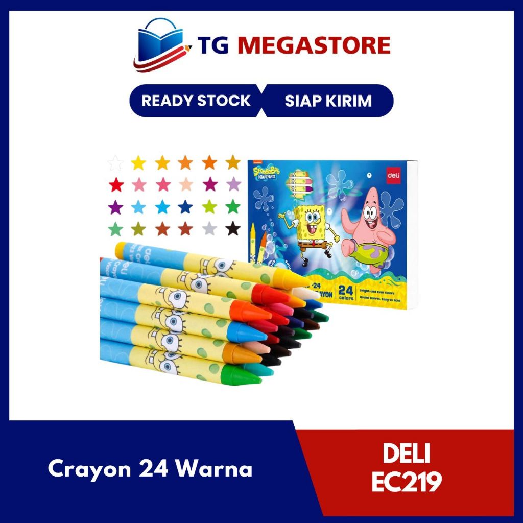 

Crayon / Wax Crayon Deli Spongebob Squarepants 24 Warna EC219-24