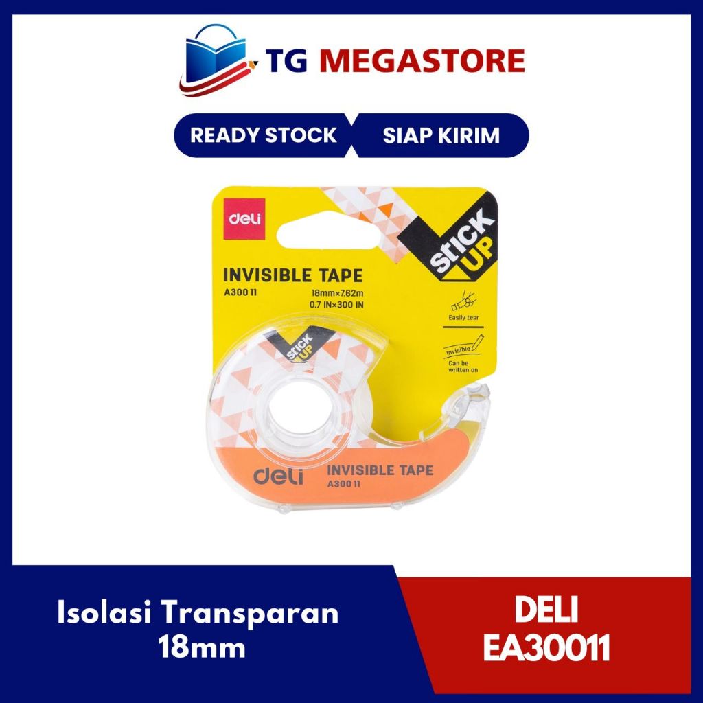 

Isolasi DELI Transparan Invisible Tape 18mm - EA30011