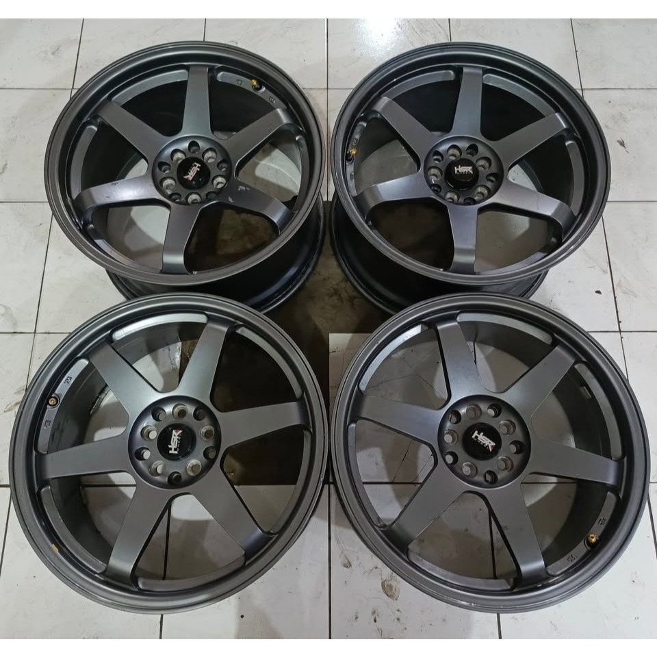 VELG MOBIL BEKAS MODEL TE37 HSR WHEEL R18X8/9 BAUT 5X100 5X114 ET42/38 INNOVA TERIOS XPANDER HRV JUK