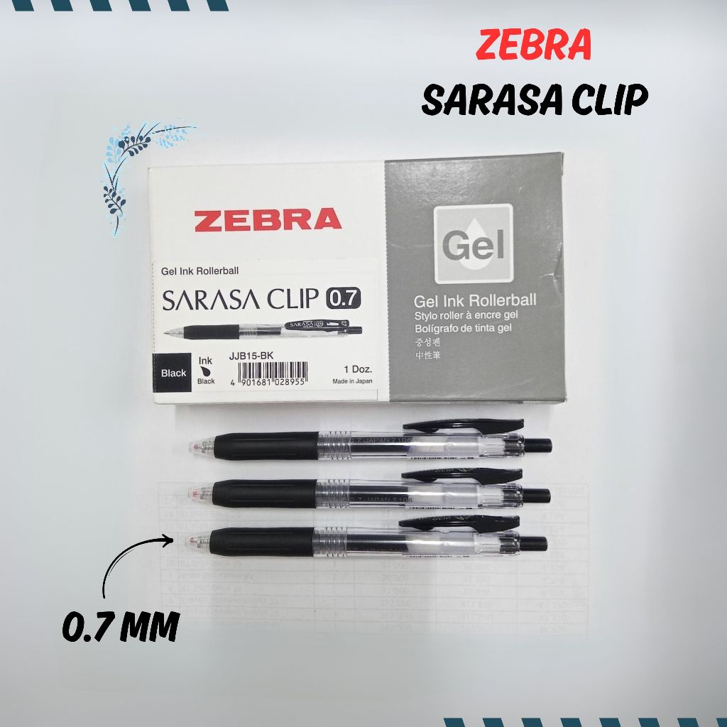 

Pulpen ZEBRA SARASA CLIP 0.7 MM JJB15 -BK 1 Pack Isi 12 Pcs