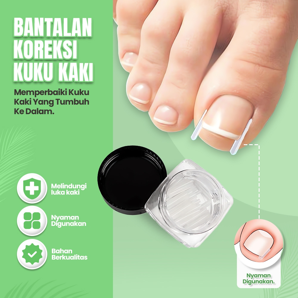 20 PCS Bantalan Koreksi Kuku Kaki Cantengan Silikon Pencegah Kuku Tumbuh Ke Dalam