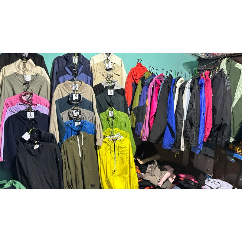 jaket pria borongan 18 pcs anti air outdoor HH Puma NiKe kappa lafuma