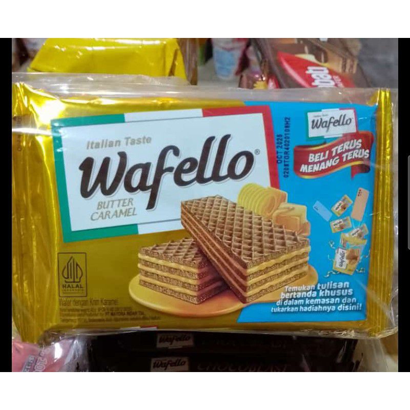 

Wafello Wafer cokelat dan Butter Karamel 43gr