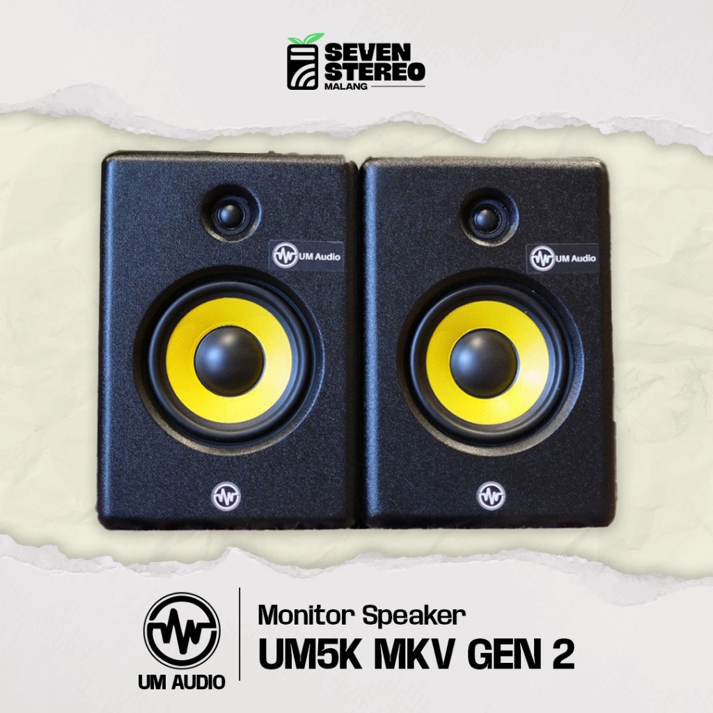 Speaker Monitor Recording Flat UM Audio - UM5K MKV Monitoring Rekaman Professional Profesional