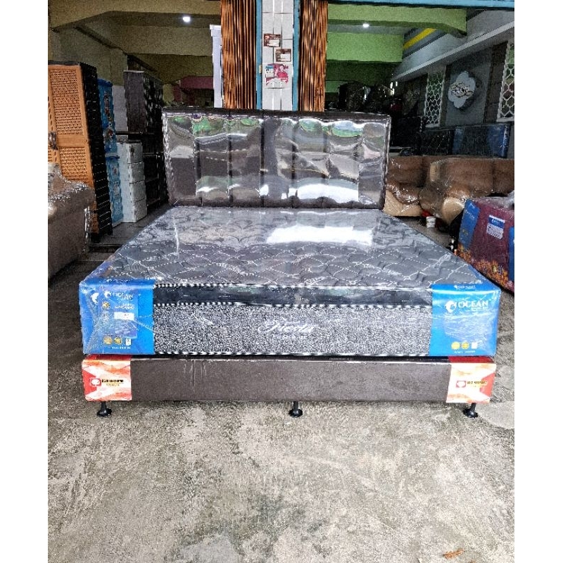kasur spring bed plushtop ocean - fiesta 180x200 / 160x200 / 120 x 200 / 100x200