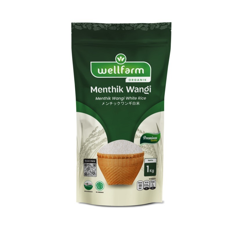 

Wellfarm Beras Menthik Wangi 1Kg – Beras Organik Aromatik, Pulen & Alam