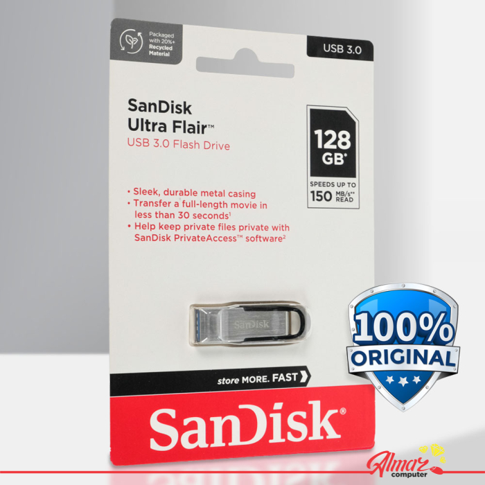 SanDisk Ultra Flair Flashdisk USB 3.0 128GB