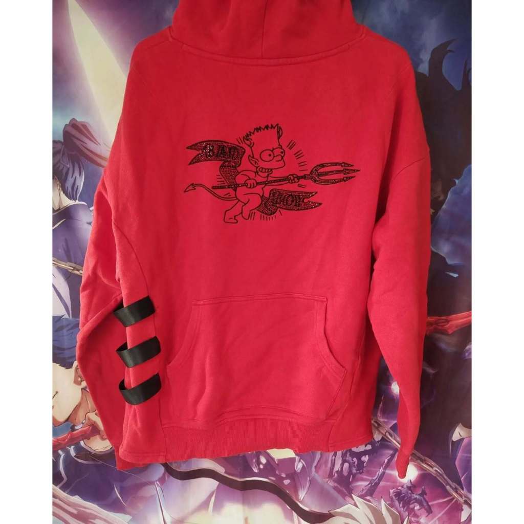 The Simpsons Bad Boy Red Official Cartoon Streetwear Crewneck Jaket Original Second Merch Japan Kore