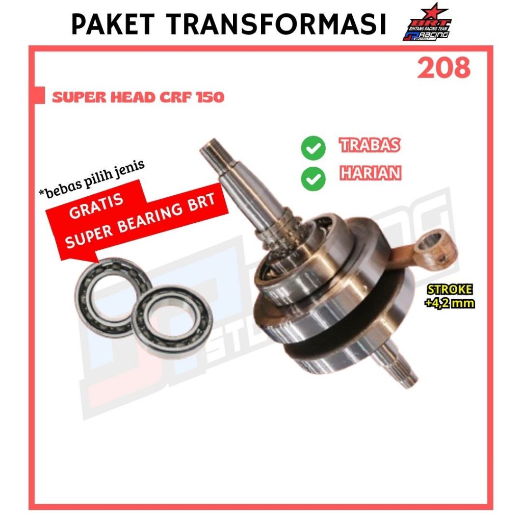 BRT Kruk As Honda CRF 150 Stroke Up 62mm