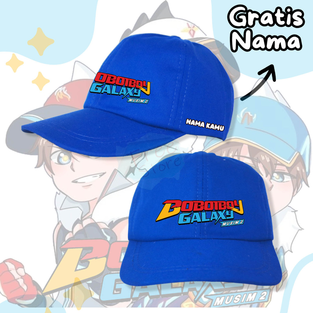 Topi Baseball Anak BOBOIBOY GALAXY Musim2 Logo / Topi Anak Boboboy Fusion Terbaru
