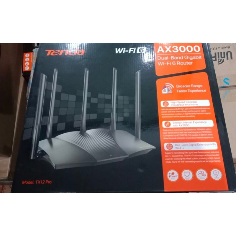 TENDA TX12 PRO AX3000 DUALBAND GIGABIT WIFI 6 ROUTER