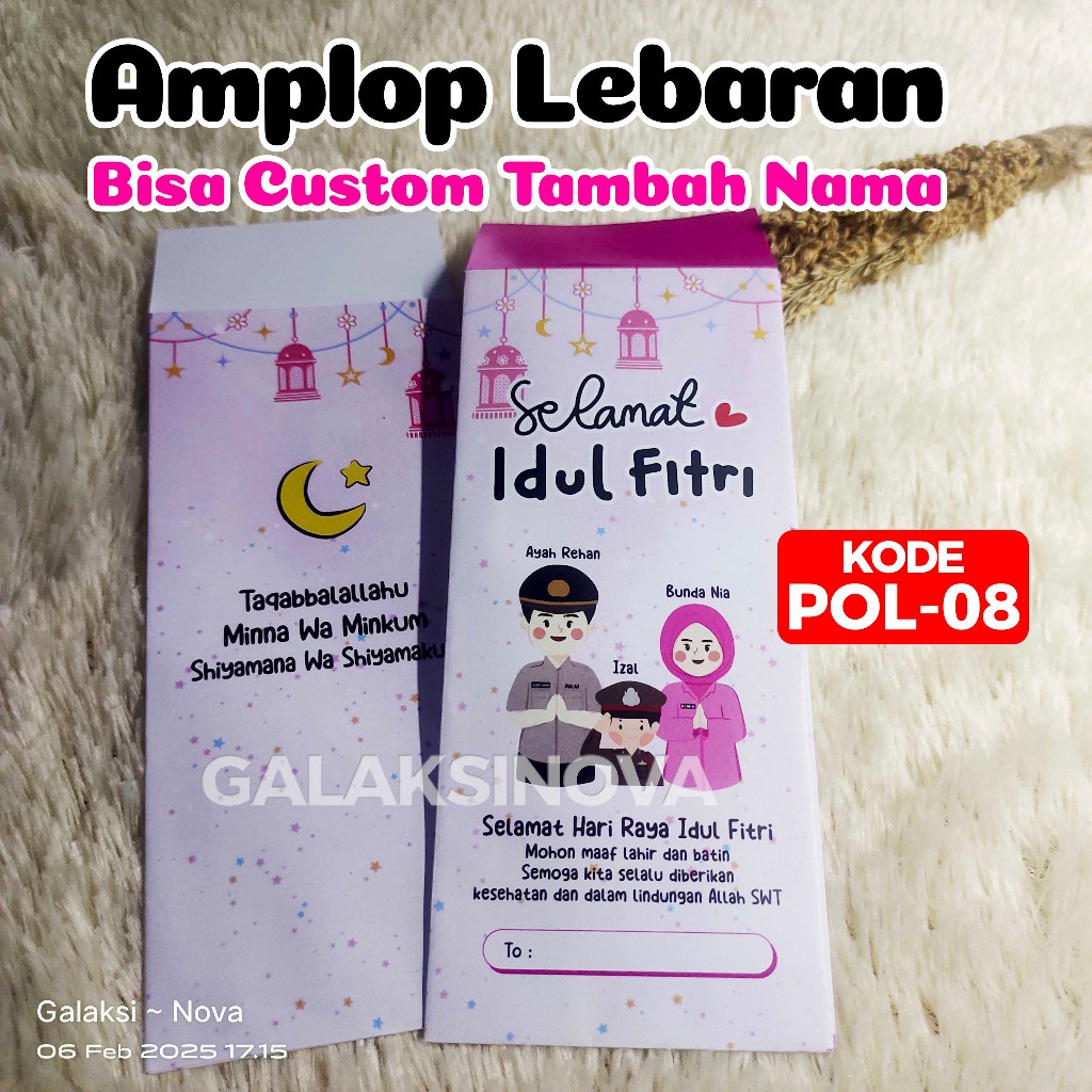 

POL.08 - Amplop Idul Fitri Bhayangkari Polri Polisi| Amplop Lebaran Custom | Amplop Custom