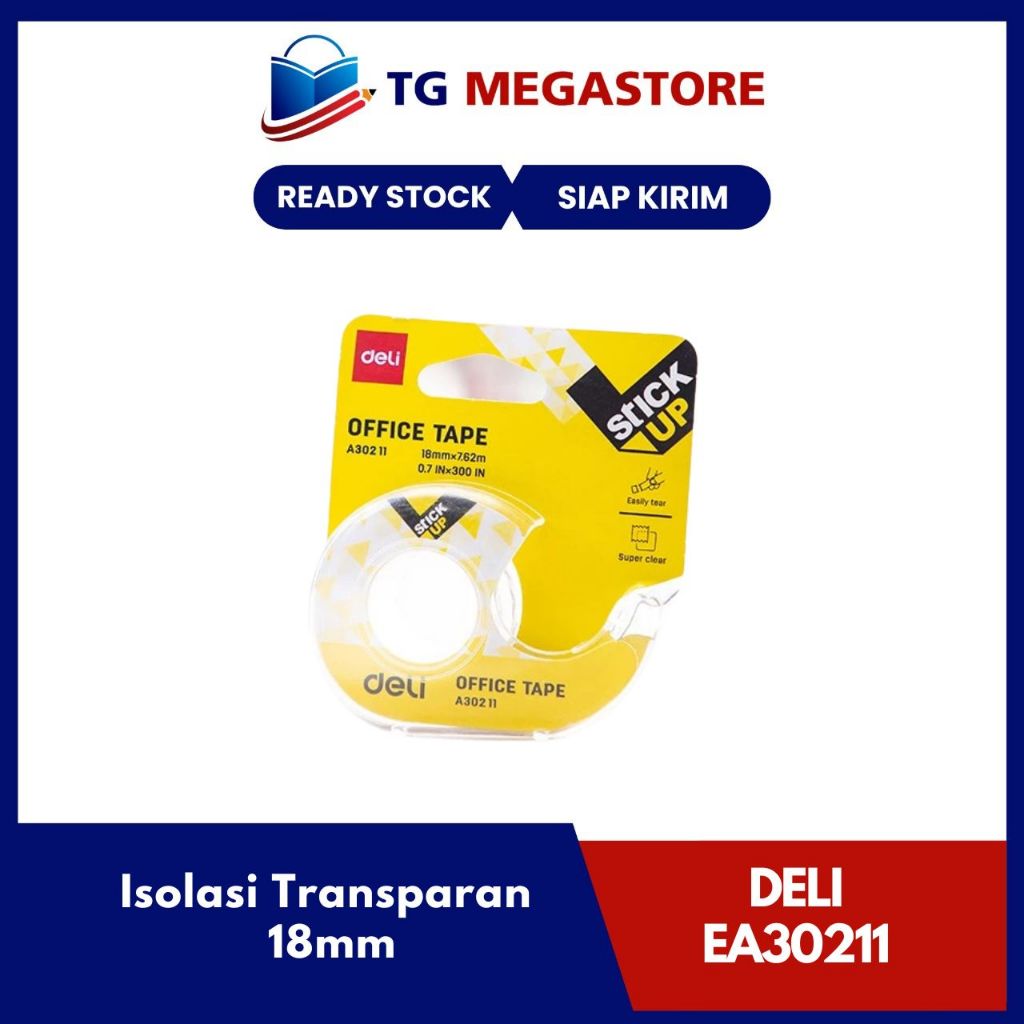 

Isolasi DELI Transparan Super Clear Tape 18mm - EA30211