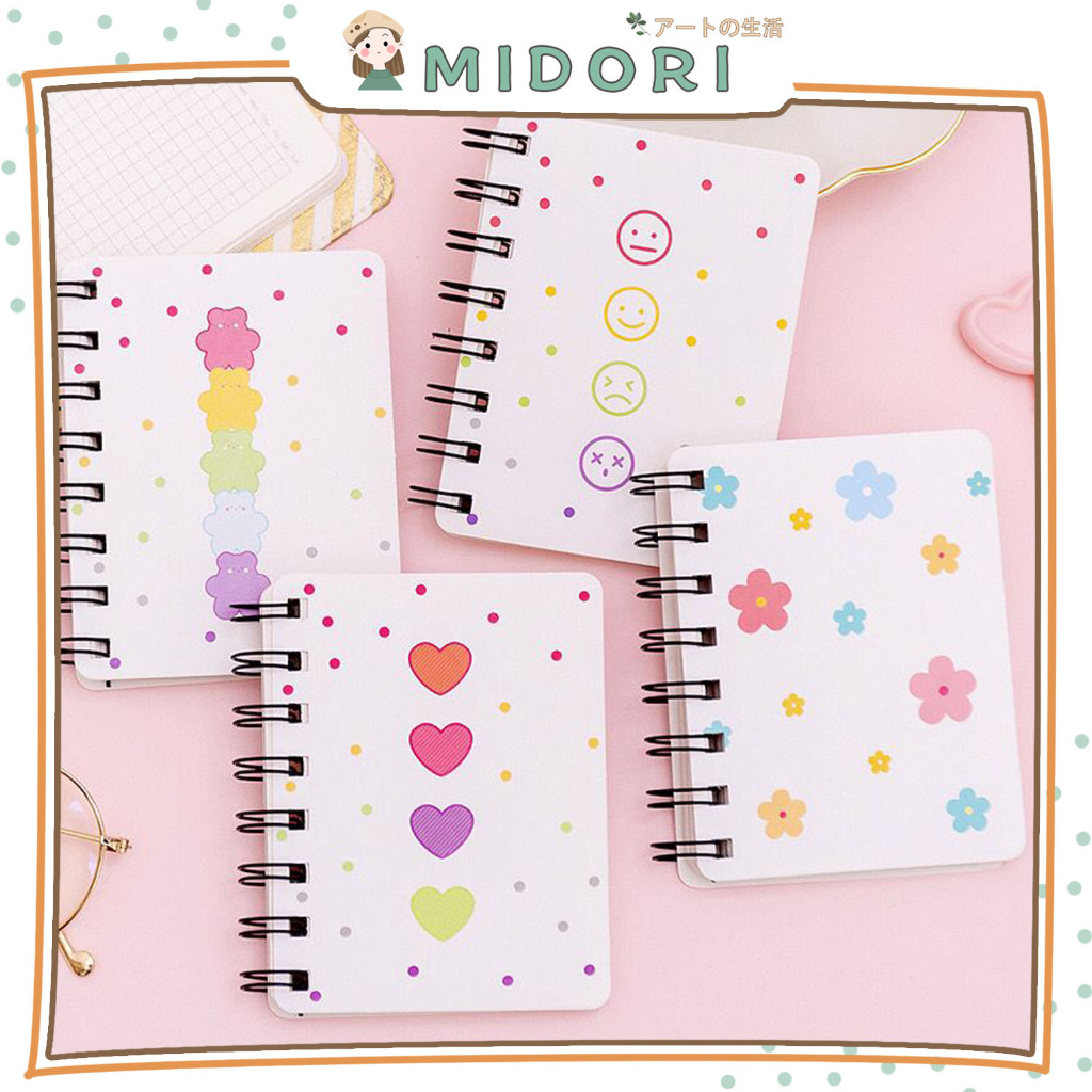 

[MILOLI] 80Lembar MINI NOTEBOOK CUTE CARTOON A7 POLOS Small Diary Kecil Motif Buku Mini Catatan Polos - E0061