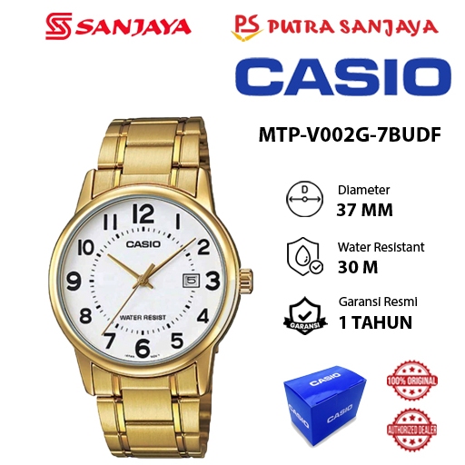 Jam Tangan CASIO MTP-V002G-7BUDF / MTP-V002L-7B3 / MTP-V002L-7B2 / MTP-V002GL-7B2UDF Original Garans