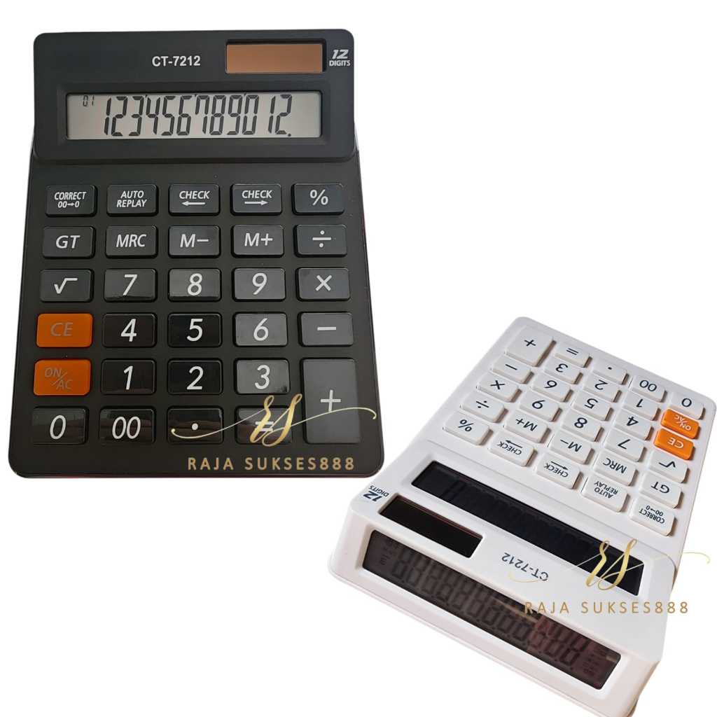 

Kalkulator SDC CT 7212 - Calculator 2 Display Layar / Check Ulang CT 7212 12Digit Hitam Putih