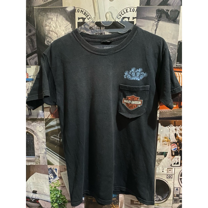 kaos harley davidson vintage pocket / harley davidson second / tees harley davidson