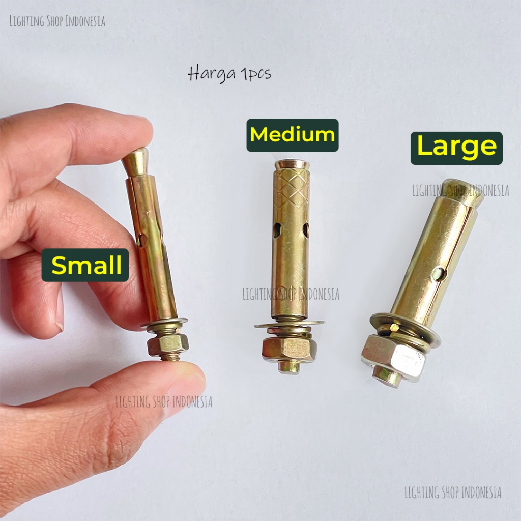 Mur baut gold spare part kunci untuk lampu gantung lampu dinding lampu taman pasang ke beton fisher 
