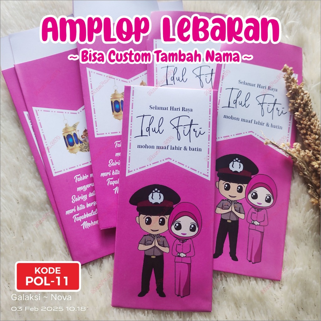 

[ISI 10 BIJI] POL.11 - Amplop Idul Fitri Bhayangkari Polri Polisi Part 02 | Amplop Lebaran Custom | Amplop Custom