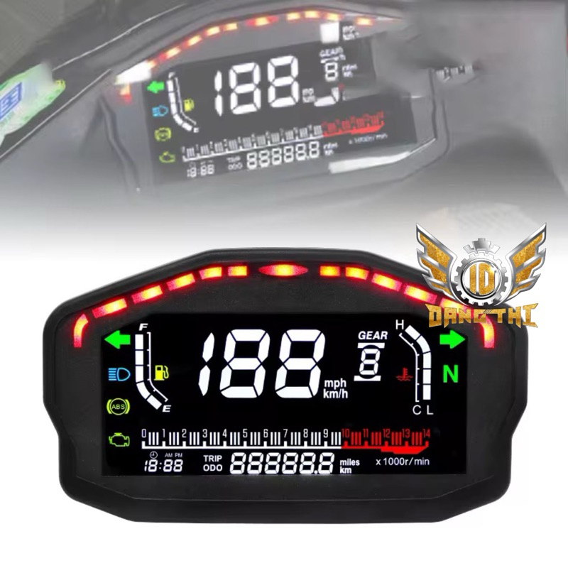 Speedometer Spidometer Odometer Digital Model RX3N Koso Layar Hitam Spidometer Speedometer Universal