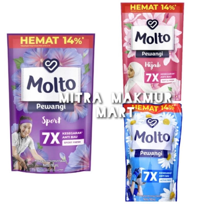 1 DUS MOLTO PEWANGI isi 12pc / 1 DUS MOLTO PEWANGI HIJAB 765ml 12pc / 12pc MOLTO PEWANGI SPORT 765ml