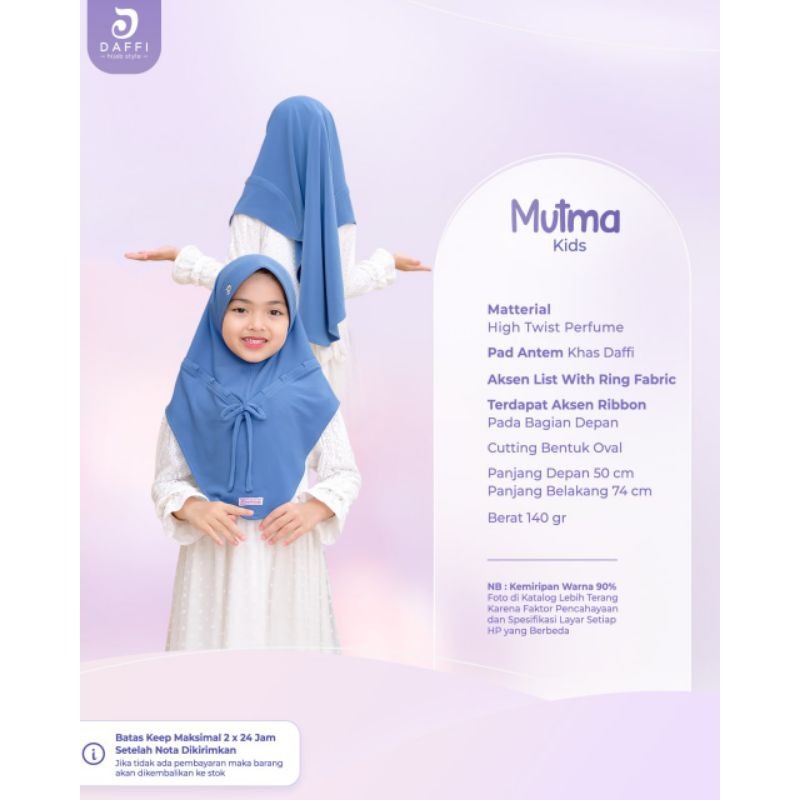 MUTMA KIDS JILBAB ANAK ORI DAFFI