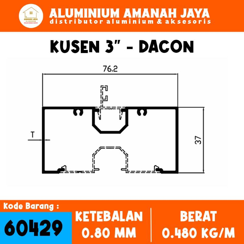 Aluminium Kusen 3" (60429) - Dacon