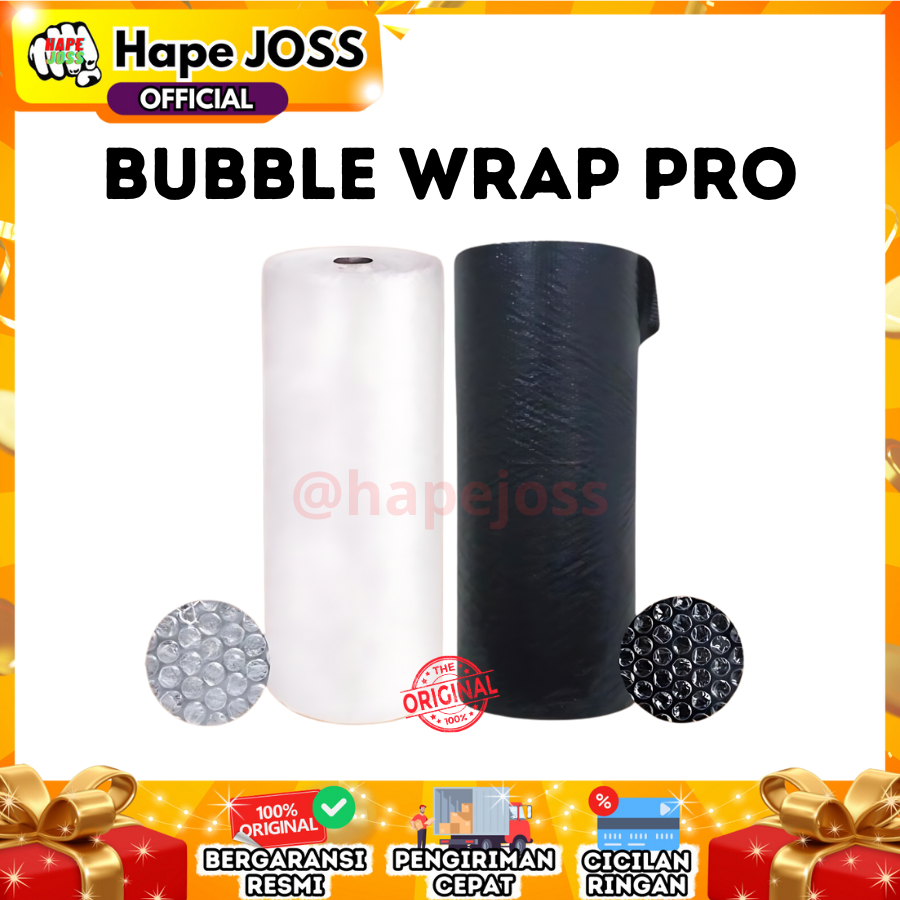 

Bubble Wrap Pro 125cm x 50m Plastik Packing Bening Hitam