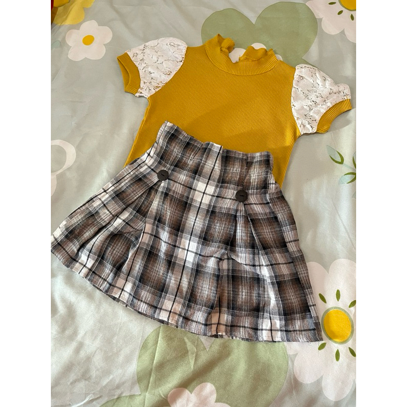 SETELAN ROK ANAK PEREMPUAN 4 TAHUN - PRELOVED