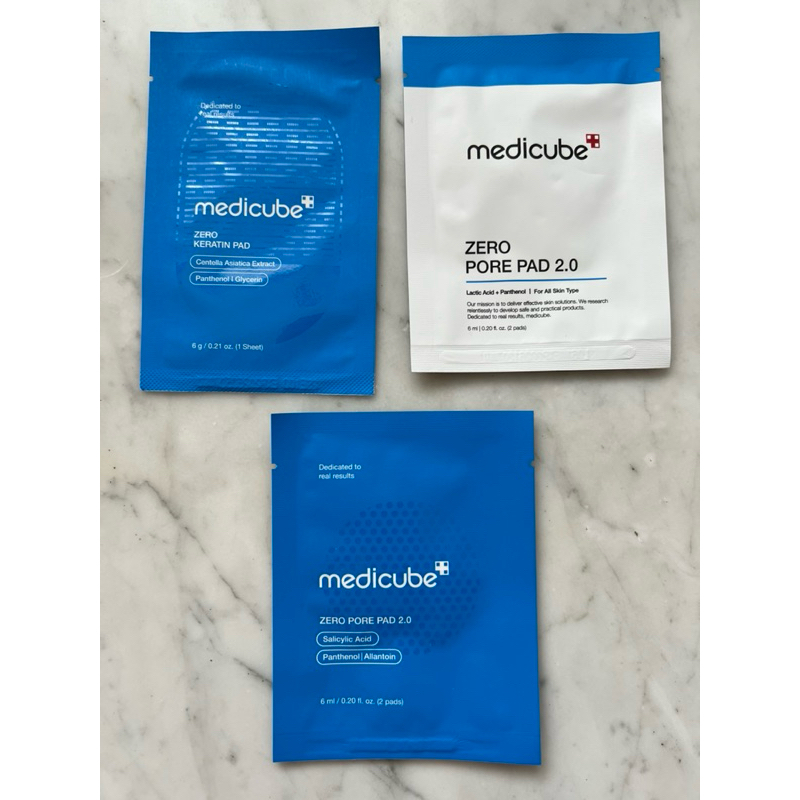 Medicube zero pore pad sachet/keratin pad/ sample zero pore one day serum/zero pore cream/exosome sh
