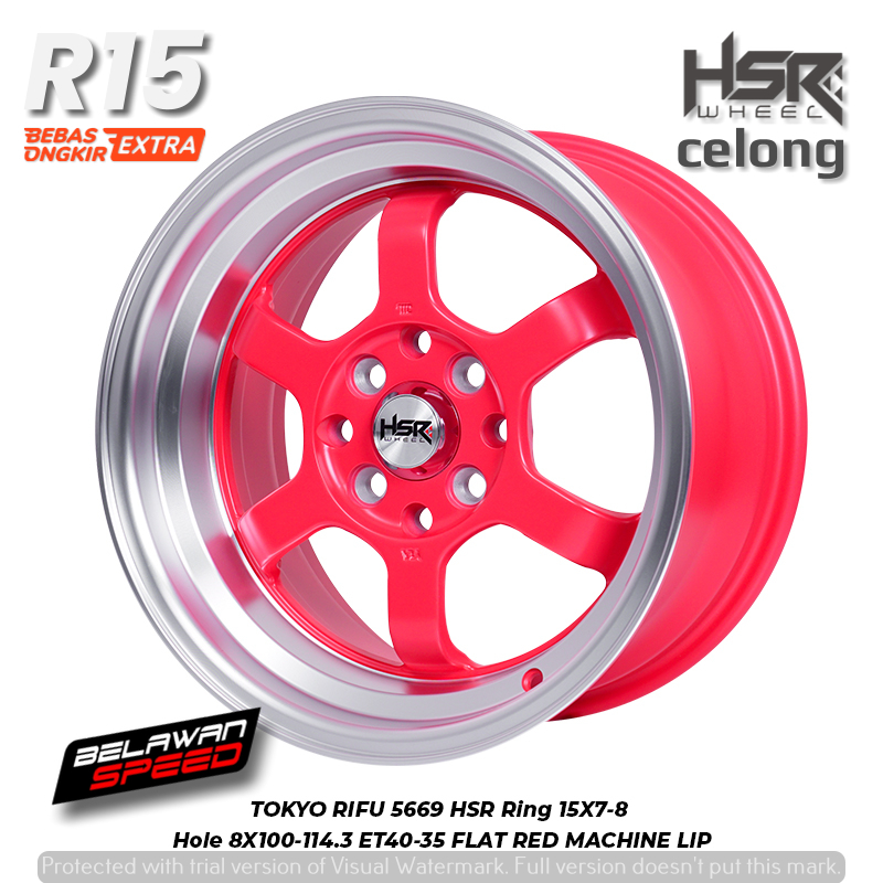 Velg Celong R15 TE37 HSR Tokyo Rifu 5669 Ring 15 4x100 4x114,3 Jazz Avanza Brio dll