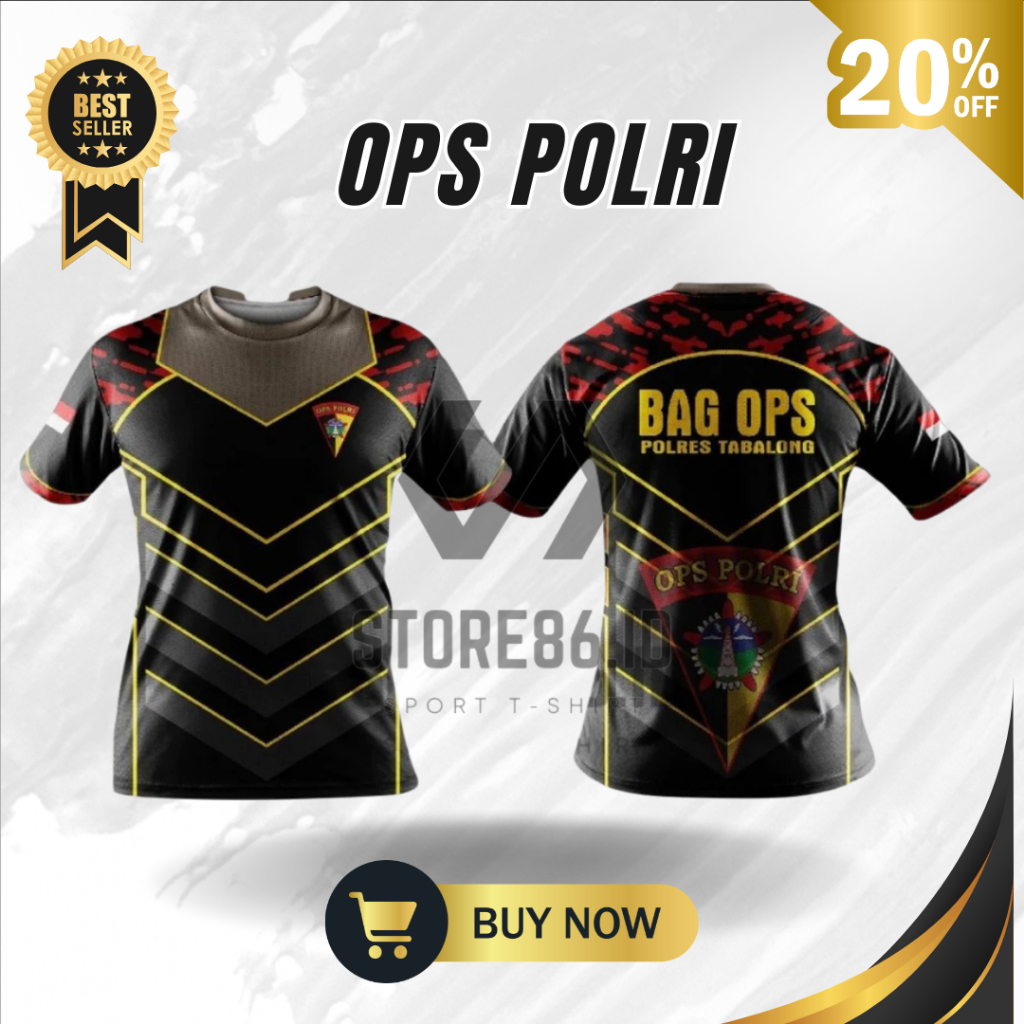JERSEY OPS POLRI FULLPRINT SUBLIME / KAOS OPS POLRI DRIFIT / JERSEY OPS POLRI / FULL PRINTING