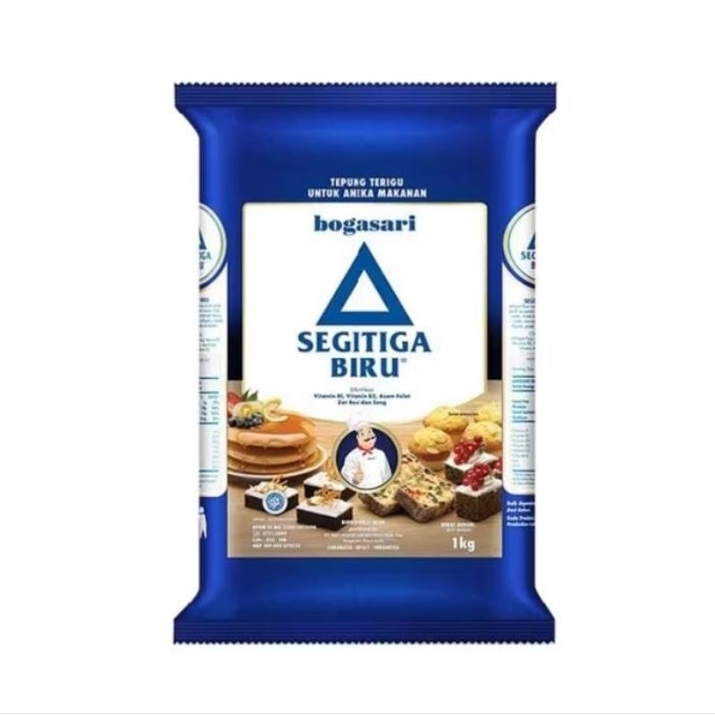 

Tepung Terigu Bogasari Segitiga Biru Premium 1 Kg