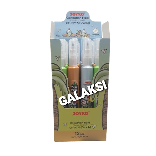 

[BOX/12 PCS] CORRECTION FLUID / CAIRAN KOREKSI / TIP EX CAIR JOYKO CF-P237