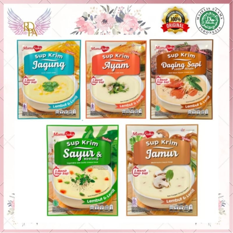 

Mama Suka Sup Krim Instant 55gr Rasa Ayam Jamur Jagung. Mamasuka Supkrim Instan