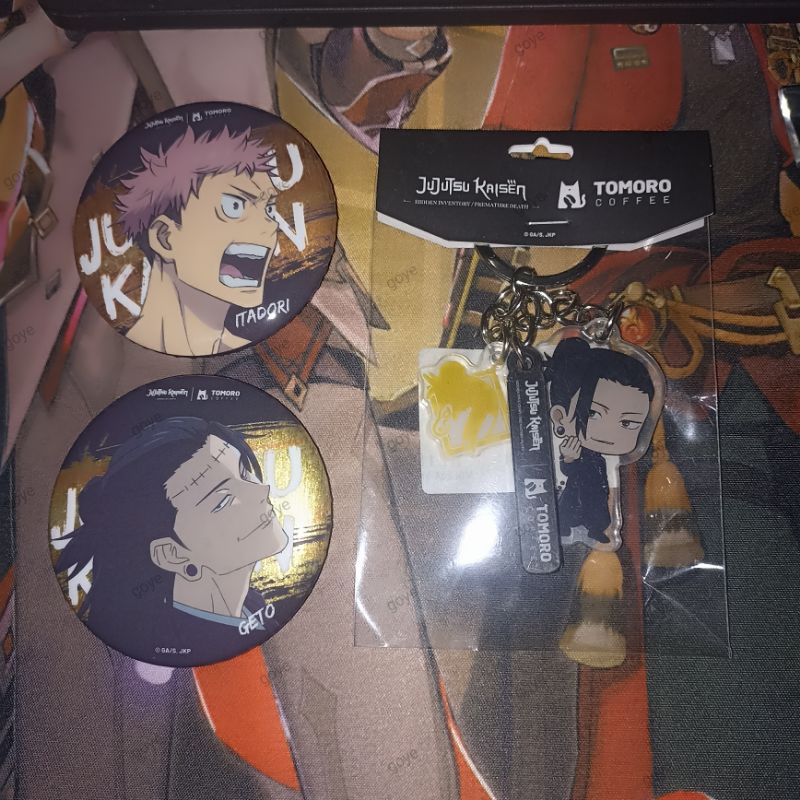 Pin badge keychain tomoro x jujutsu kaisen jjk yuji geto