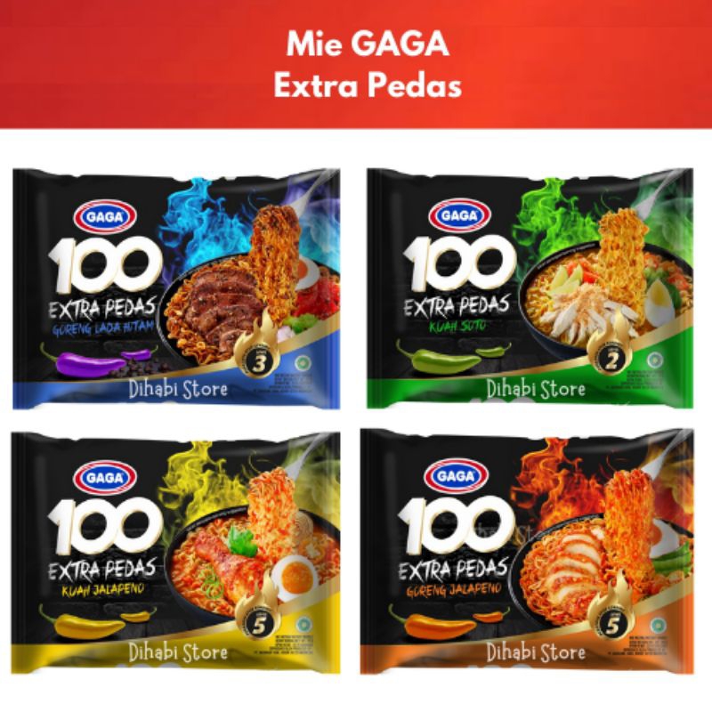 

Gaga Mie 100 Extra Pedas