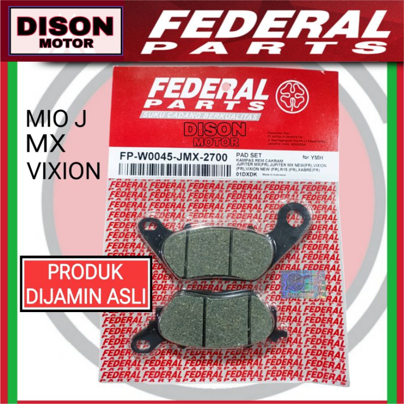 Dispad kampas rem depan Jupiter MX Vixion MioJ original federal