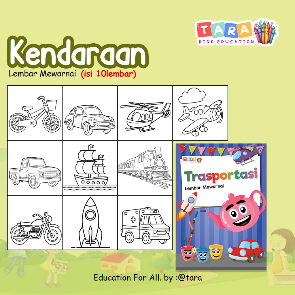 

KERTAS BUKU MEWARNAI KENDARAAN