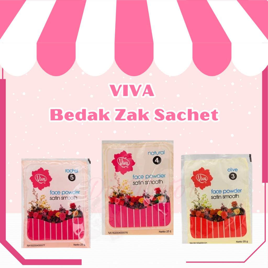 VIVA Bedak Zak Sachet 25 gr  - Natural Face Powder Satin Smooth Original