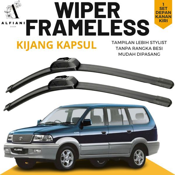 WIPER KIJANG KAPSUL WIPER KIJANG KAPSUL DEPAN WIPER KIJANG KAPSUL FRAMELESS SATU SET KANAN DAN KIRI 
