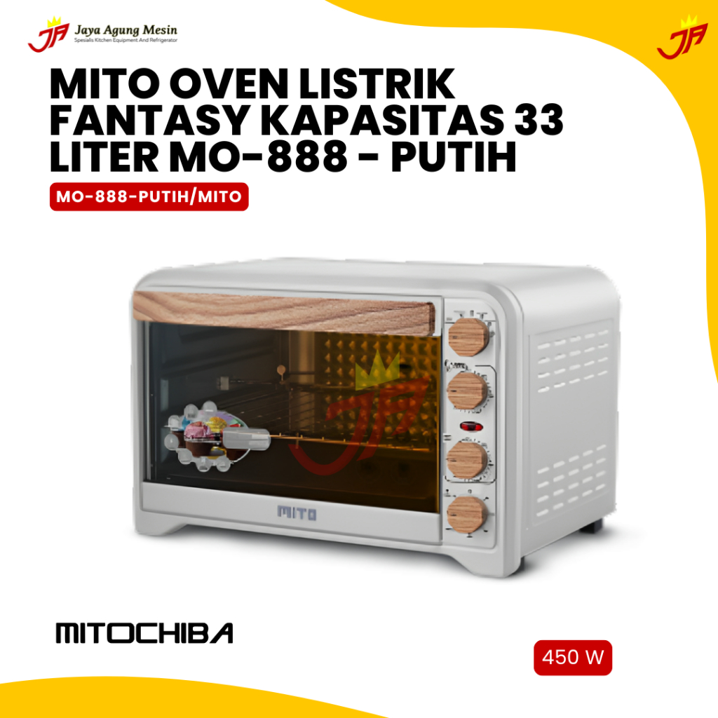 MITO Oven Listrik Fantasy Kapasitas 33 Liter MO-888 - Putih